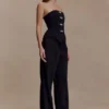 Fatima Satin Straight Leg Pant – Black Fatima Satin Straight Leg Pant – Black