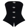 Arla Button Up Corset Top – Black Arla Button Up Corset Top – Black
