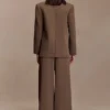 Arlo Wide Leg Suiting Trouser – Cacao Brown Arlo Wide Leg Suiting Trouser – Cacao Brown
