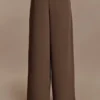 Arlo Wide Leg Suiting Trouser – Cacao Brown Arlo Wide Leg Suiting Trouser – Cacao Brown