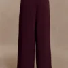 Arlo Wide Leg Suiting Trouser – Mahogany Arlo Wide Leg Suiting Trouser – Mahogany