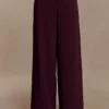 Arlo Wide Leg Suiting Trouser – Mahogany Arlo Wide Leg Suiting Trouser – Mahogany