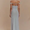 Arna Mesh Maxi Skirt – Pale Blue