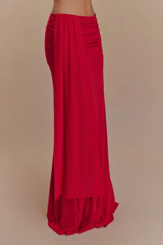 Arna Mesh Maxi Skirt – Ruby Arna Mesh Maxi Skirt – Ruby