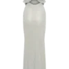 Arna Off Shoulder Diamante Maxi Dress – Silver Arna Off Shoulder Diamante Maxi Dress – Silver