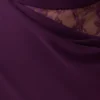 Arra Chiffon And Lace Halter Maxi Dress – Plum Arra Chiffon And Lace Halter Maxi Dress – Plum