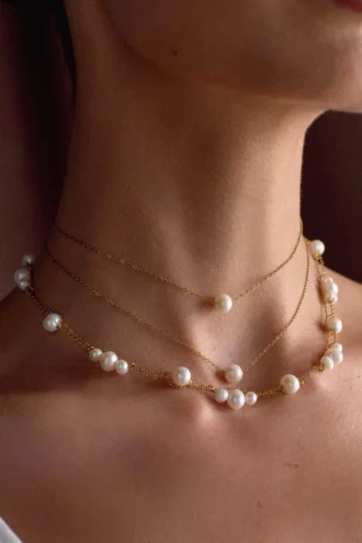Aryanne Layered Pearl Choker – Pearl Aryanne Layered Pearl Choker – Pearl