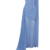 Asher Slinky One Shoulder Maxi Dress – Cornflower Blue Asher Slinky One Shoulder Maxi Dress – Cornflower Blue