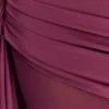 Asher Slinky One Shoulder Maxi Dress – Neutral Plum