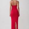 Ashtin Cross Front Knit Maxi Dress – Red Ashtin Cross Front Knit Maxi Dress – Red