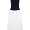 Ashwin Denim Cotton Midi Dress – Indigo Blue Ashwin Denim Cotton Midi Dress – Indigo Blue