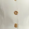 Asia Mixed Button Blazer – Ivory