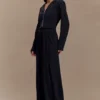 Aspen Gathered Wide Leg Jogger – Black Aspen Gathered Wide Leg Jogger – Black
