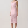 Atlantis Crochet Knit Top – Baby Pink