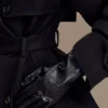 Atlas Faux Leather Crocodile Gloves – Black Atlas Faux Leather Crocodile Gloves – Black