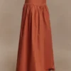 Autumn Maxi Skirt – Burnt Orange
