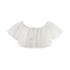 Autumn Off Shoulder Broderie Top – White
