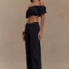 Autumn Off Shoulder Bubble Top – Black Autumn Off Shoulder Bubble Top – Black