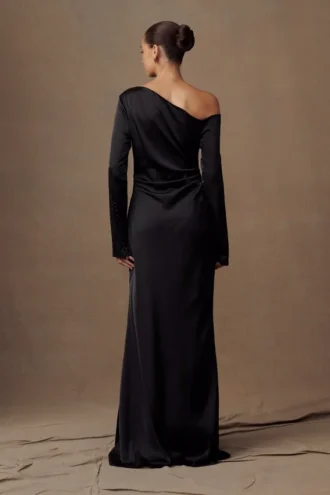Avery Long Sleeve Maxi Dress – Black