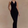 Ayella Cowl Knit Maxi Dress – Black Ayella Cowl Knit Maxi Dress – Black
