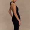 Ayella Cowl Knit Maxi Dress – Black Ayella Cowl Knit Maxi Dress – Black