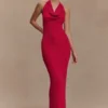 Ayella Cowl Knit Maxi Dress – Raspberry Ayella Cowl Knit Maxi Dress – Raspberry