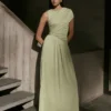 Ayeshya Slinky Asymmetric Maxi Dress – Sage Ayeshya Slinky Asymmetric Maxi Dress – Sage