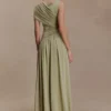 Ayeshya Slinky Asymmetric Maxi Dress – Sage Ayeshya Slinky Asymmetric Maxi Dress – Sage