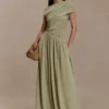 Ayeshya Slinky Asymmetric Maxi Dress – Sage Ayeshya Slinky Asymmetric Maxi Dress – Sage