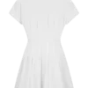 Aysha Buttoned Linen Mini Dress – White