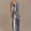 Baldwin Sequin Cut Out Maxi Dress – Silver Baldwin Sequin Cut Out Maxi Dress – Silver