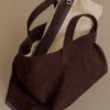 Baylor Faux Suede Bag – Chocolate
