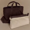 Baylor Faux Suede Bag – Chocolate