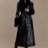 Bec Faux Leather Trench Coat With Faux Fur – Black Bec Faux Leather Trench Coat With Faux Fur – Black