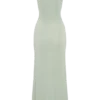 Beck Plunge Maxi Dress With Floral Hardware – Basil