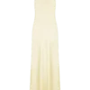 Bella Satin Halter Maxi Dress – Lemon Bella Satin Halter Maxi Dress – Lemon