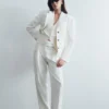 Bellamy Cinched Blazer – Ivory