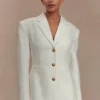 Bellamy Cinched Blazer – Ivory