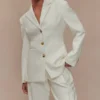 Bellamy Cinched Blazer – Ivory