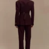 Bellamy Cinched Blazer – Mahogany Bellamy Cinched Blazer – Mahogany