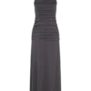 Bentley Peached Jersey Halter Maxi Dress – Charcoal Bentley Peached Jersey Halter Maxi Dress – Charcoal