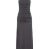 Bentley Peached Jersey Halter Maxi Dress – Charcoal Bentley Peached Jersey Halter Maxi Dress – Charcoal