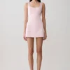 Beth Satin Mini Dress – Pale Pink Beth Satin Mini Dress – Pale Pink