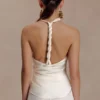 Bianca Satin Halter Top – Ivory Bianca Satin Halter Top – Ivory