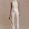 Bianca Satin Halter Top – Ivory Bianca Satin Halter Top – Ivory