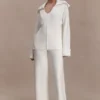 Bianka V Neck Knit Jumper – Off White
