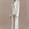 Bianka V Neck Knit Jumper – Off White