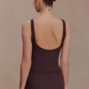 Blanca Stretch Crepe Cami Top – Chocolate
