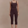 Blanca Stretch Crepe Capri Pants – Chocolate Blanca Stretch Crepe Capri Pants – Chocolate