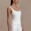 Blanca Stretch Crepe Cami Top – White